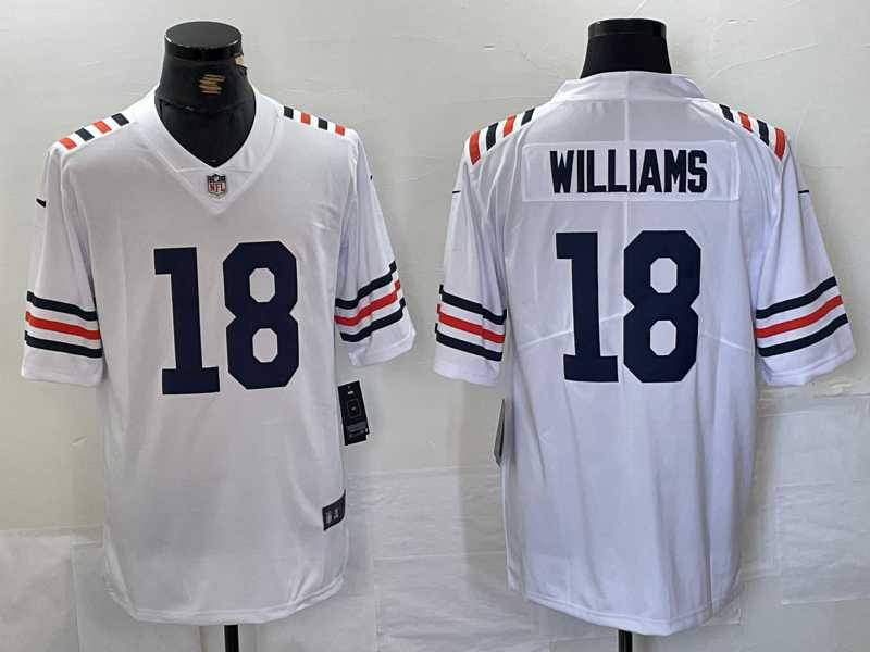 Men%27s Chicago Bears #18 Caleb Williams White 2024 Vapor Stitched Nike Alternate Classic Limited Jersey->dallas cowboys->NFL Jersey